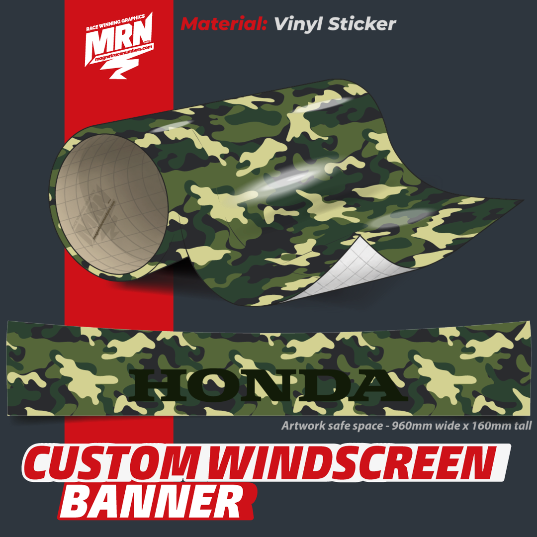 Custom Windscreen Banner - Camoflage