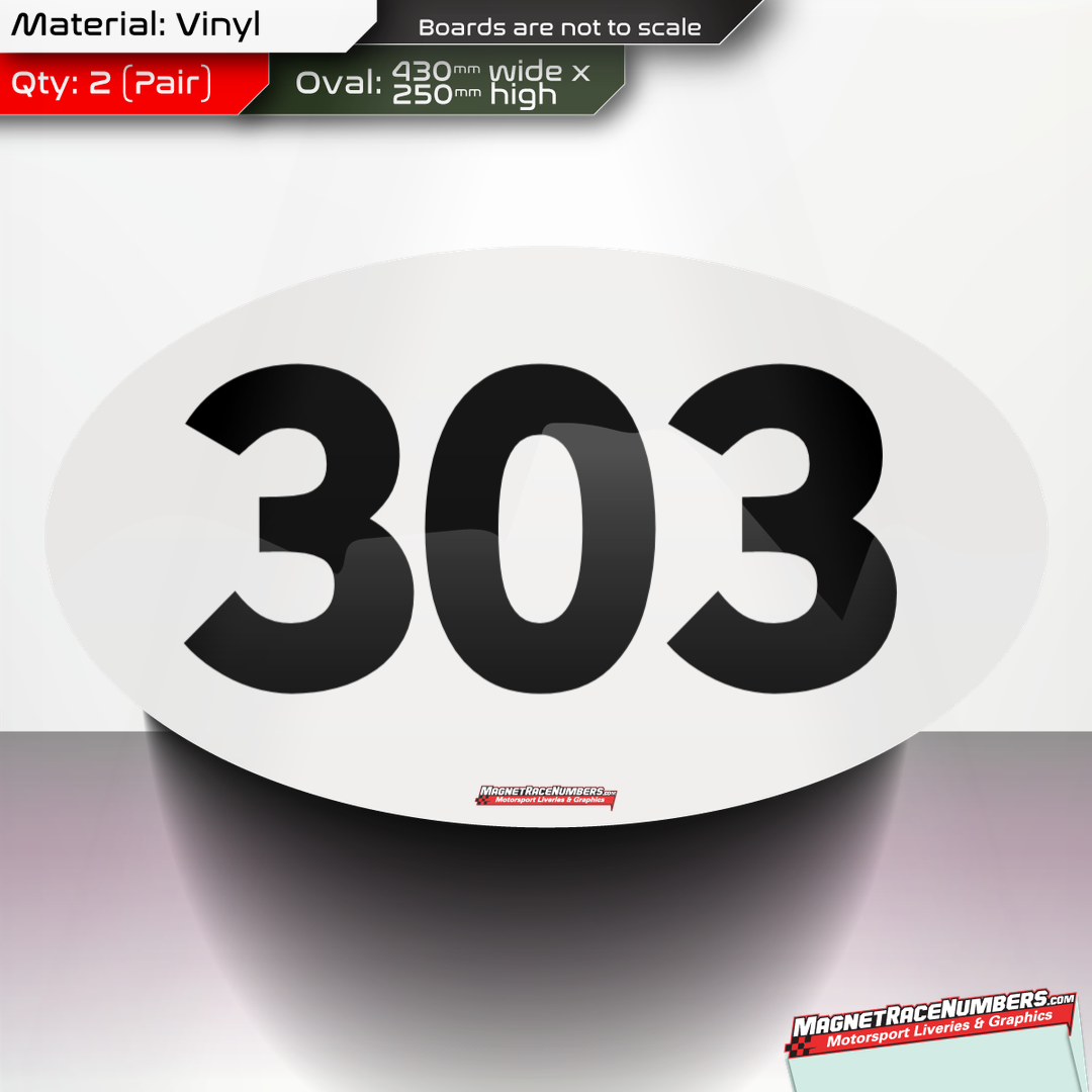 Vintage Oval Disc Racing Numbers