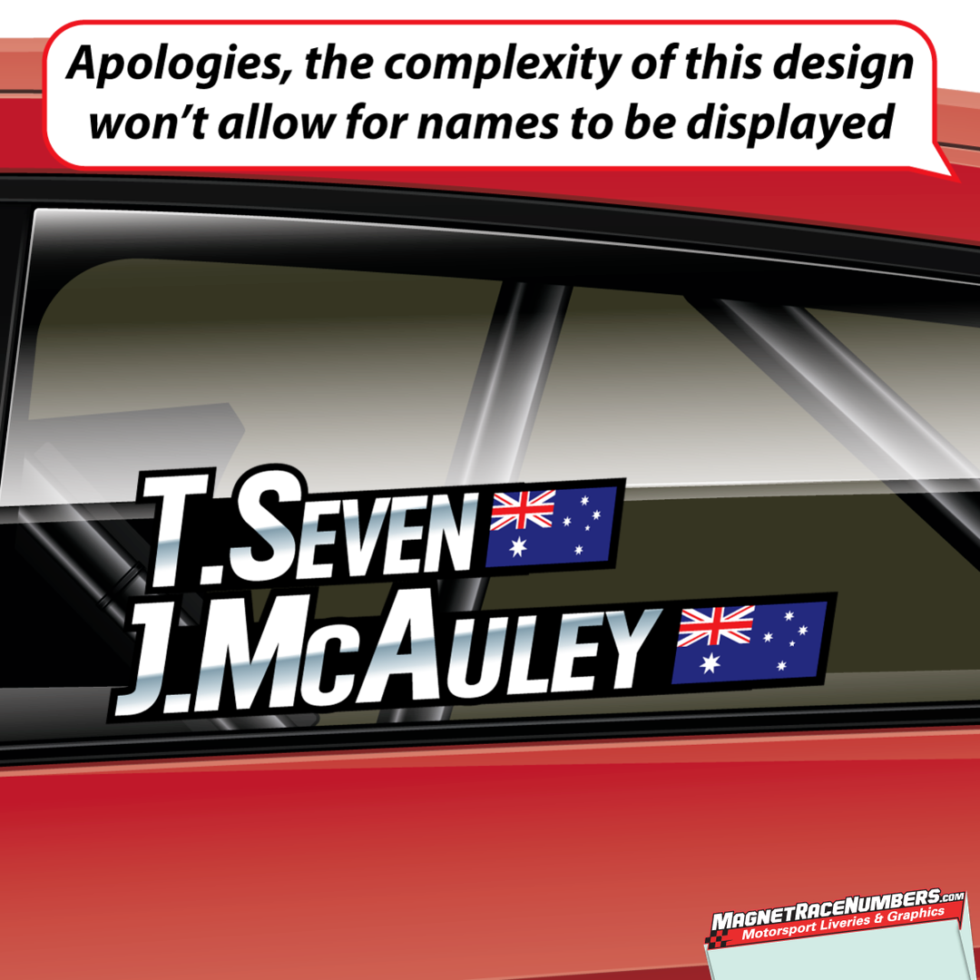 Signature Series - Driver Names & Country Flags