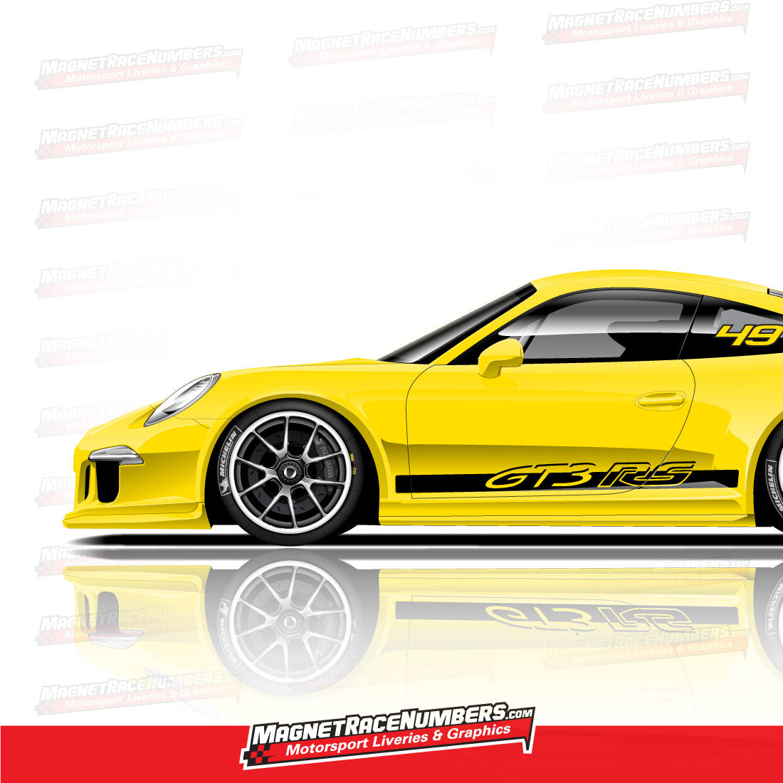 Porsche 911 GT3RS Side Stripes