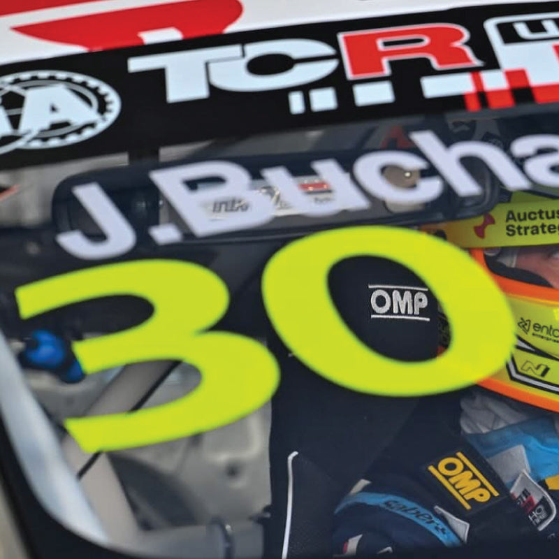 Fluoro Hi-Vis Orange DayGlo Motorsport Race Schedule K Numbers