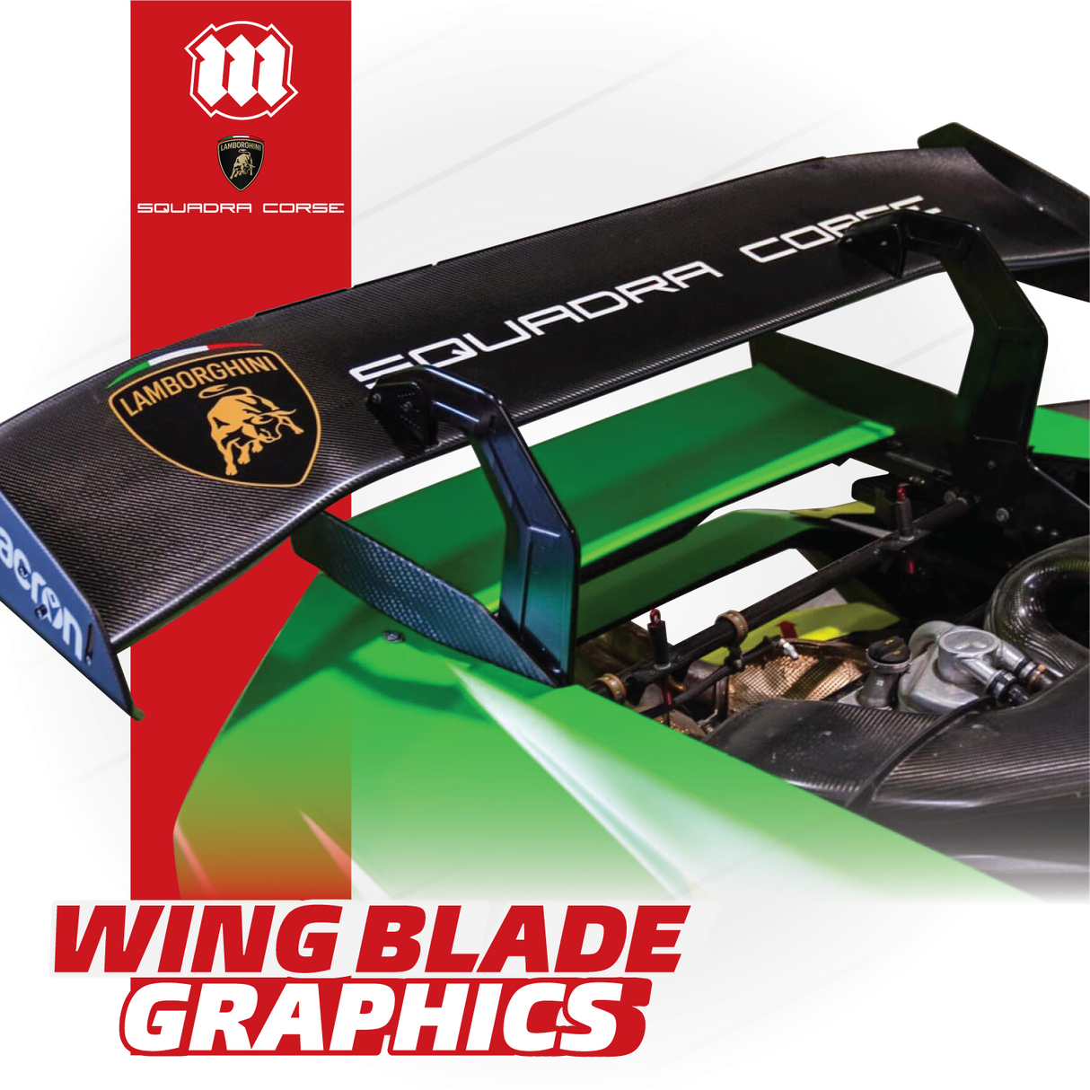 Lamborghini Squadra Corse - Wing Blade Decal