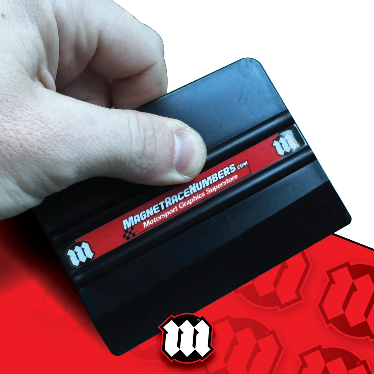 Felt-Tipped Vinyl Squeegee – Black Rubber with Soft Felt Edge