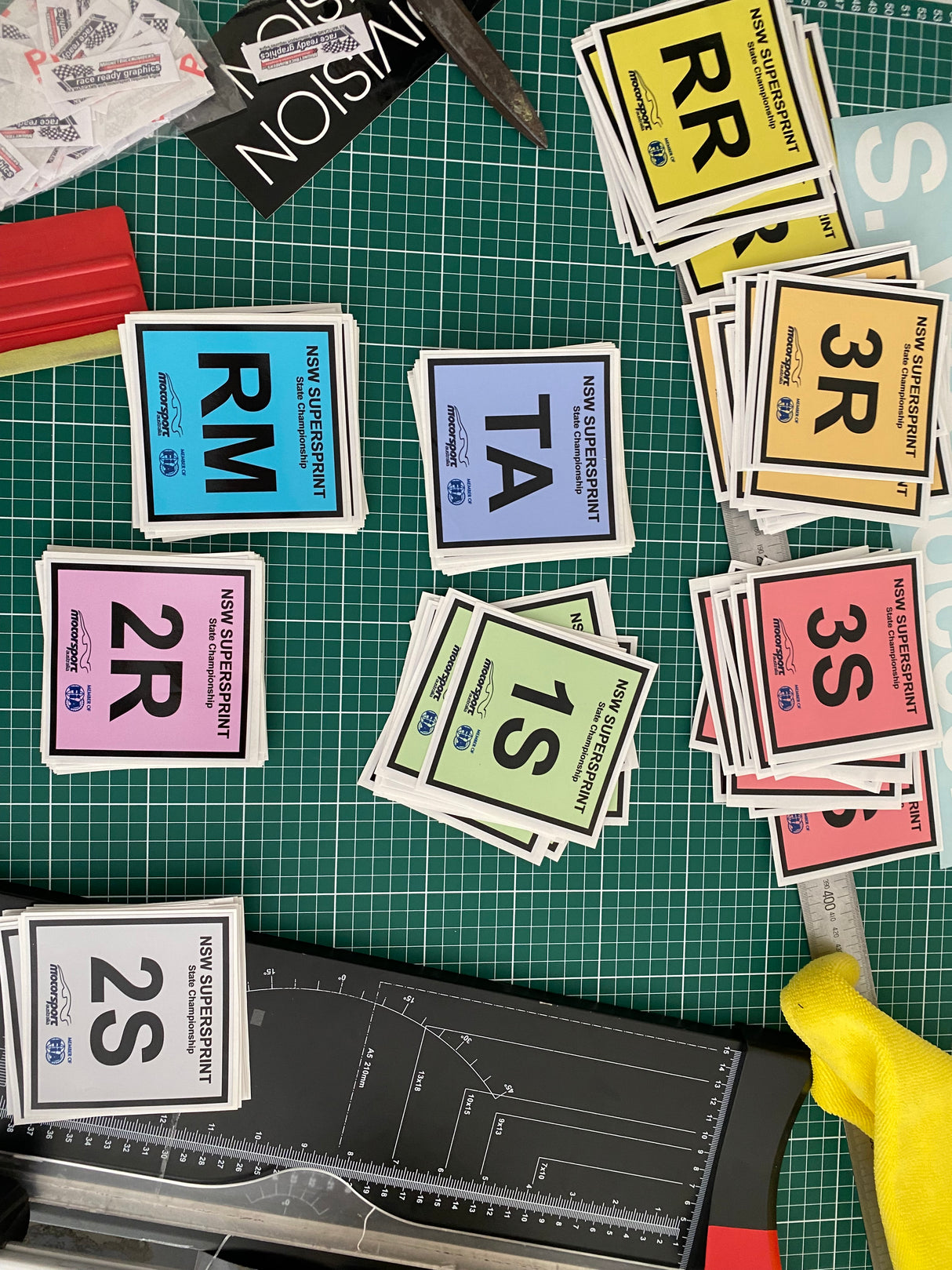 Custom Printed Motorsport Stickers