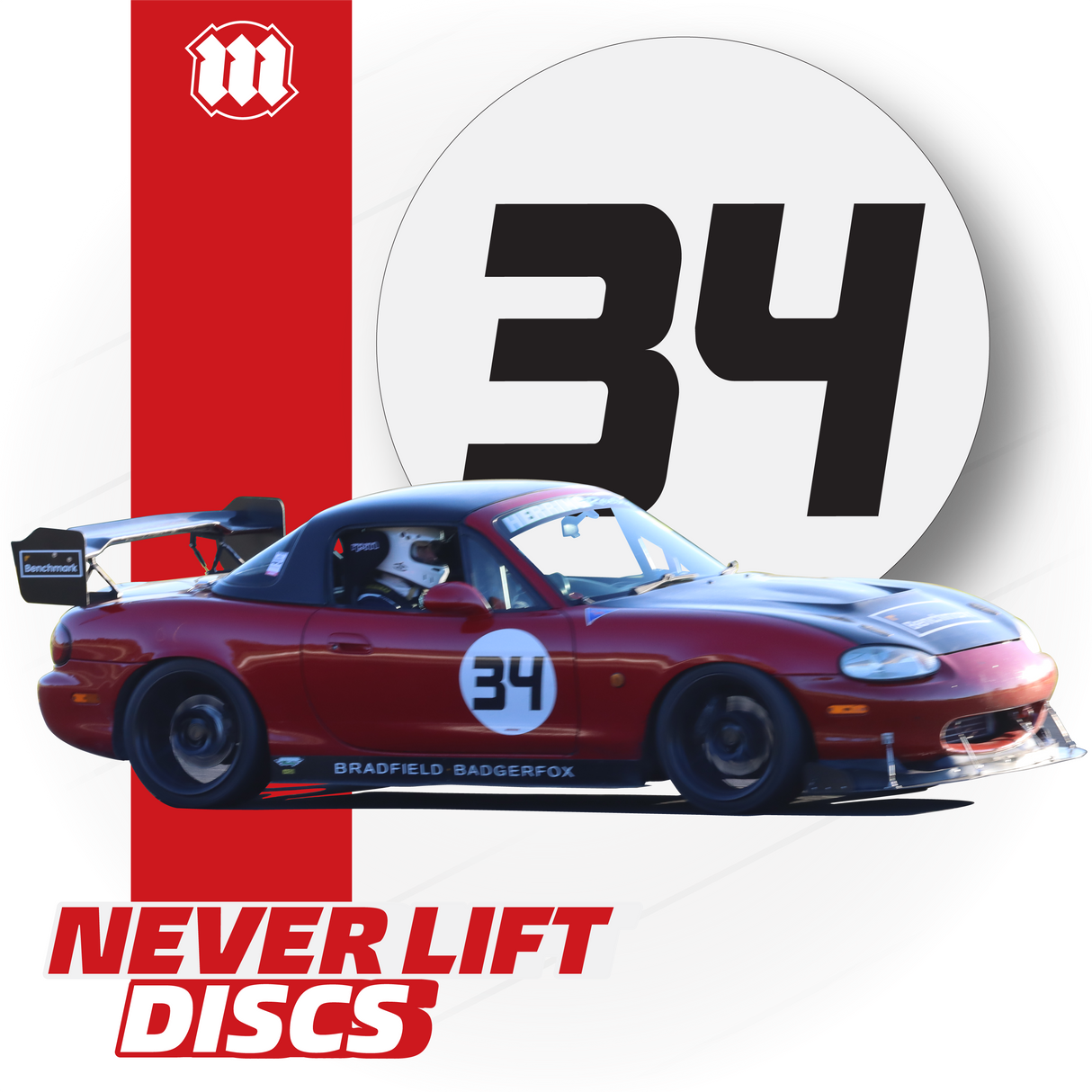 Meatball Circle Disc Race Numbers