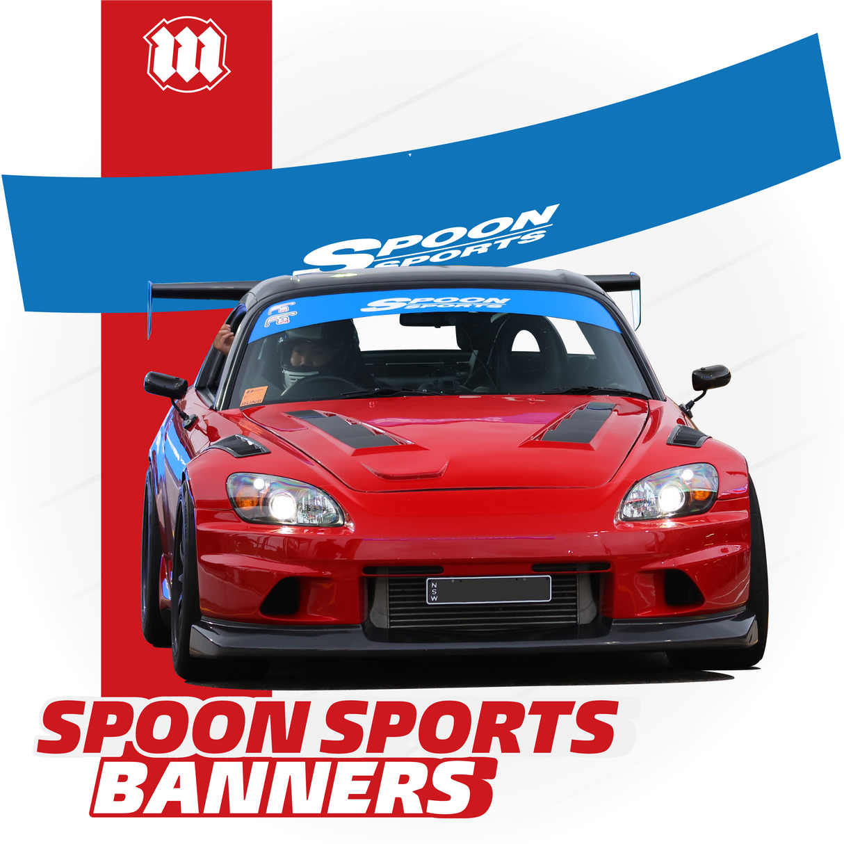 'Spoon Sports' style Windscreen Banners