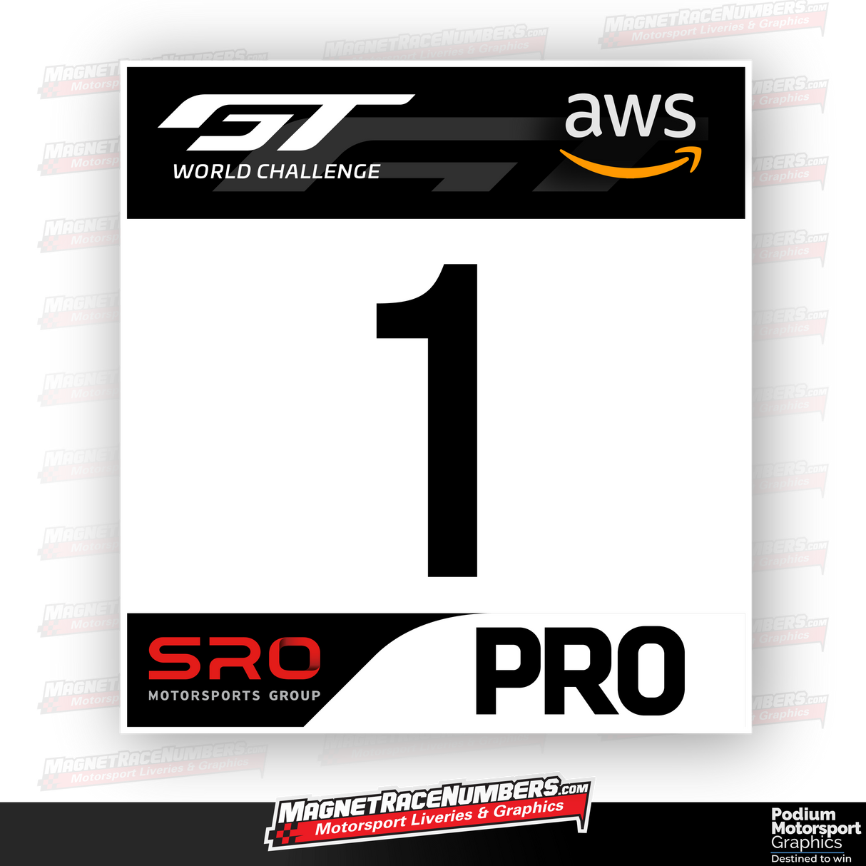 2019 AWS GT World Challenge Number Panels