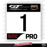 2019 AWS GT World Challenge Number Panels