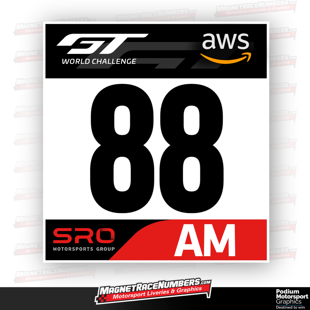 2019 AWS GT World Challenge Number Panels