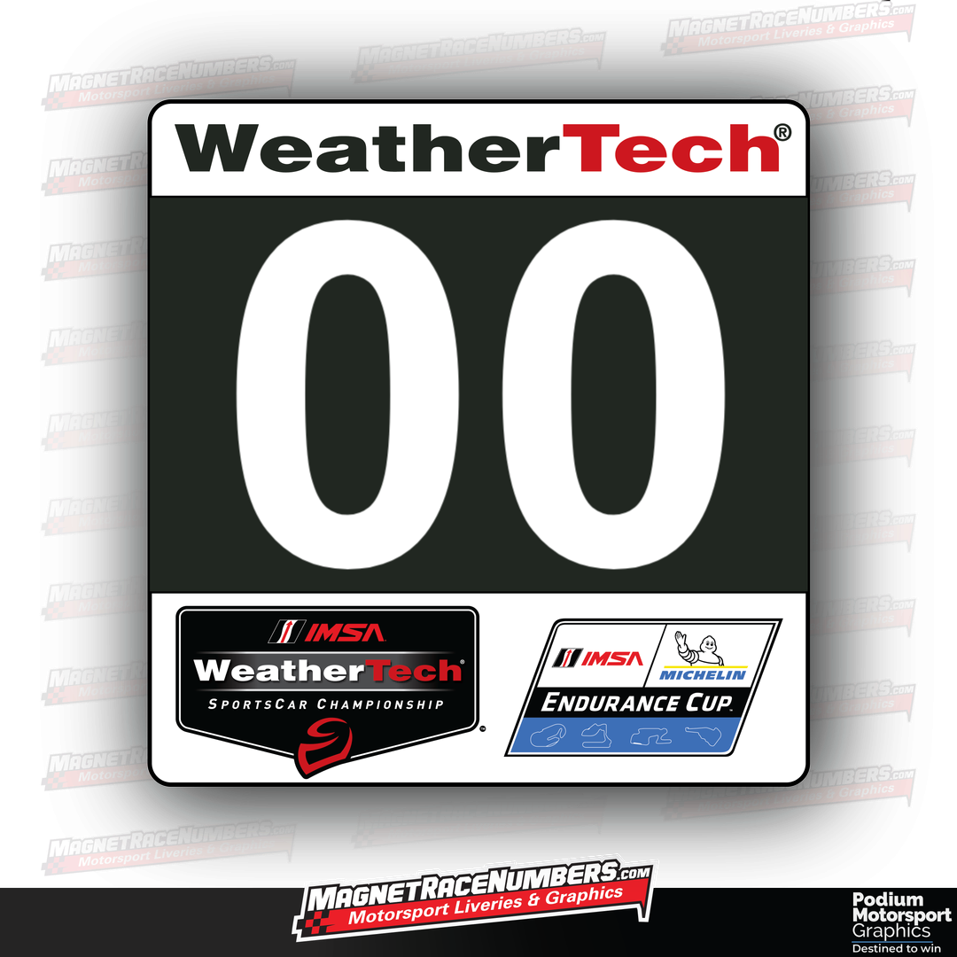 2023 IMSA Weathertech SportsCar Championship Number Panels