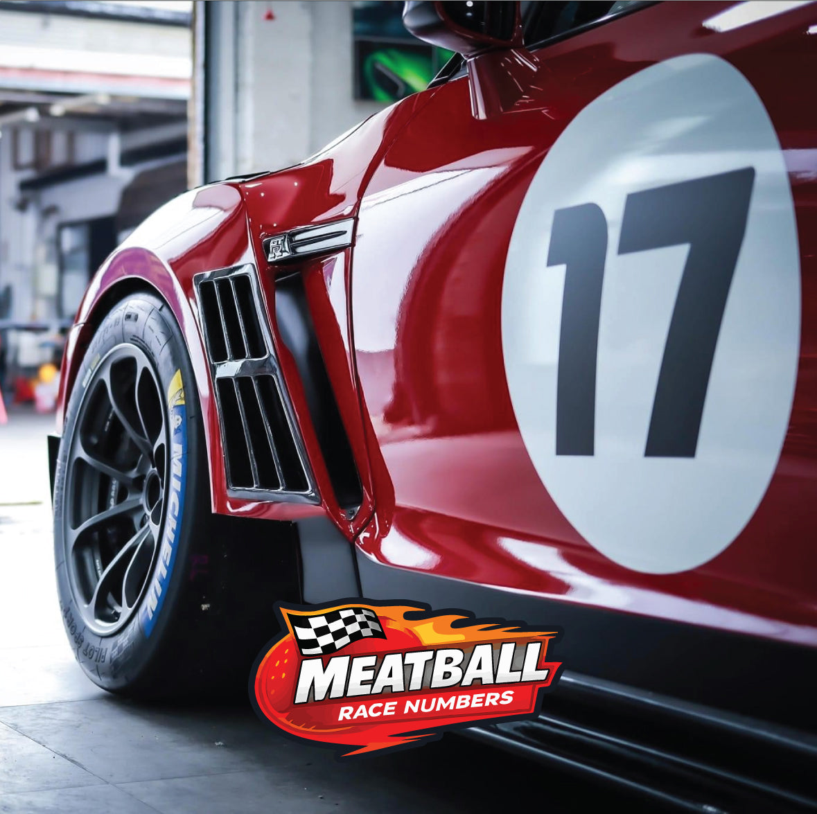 Meatball Circle Disc Race Numbers