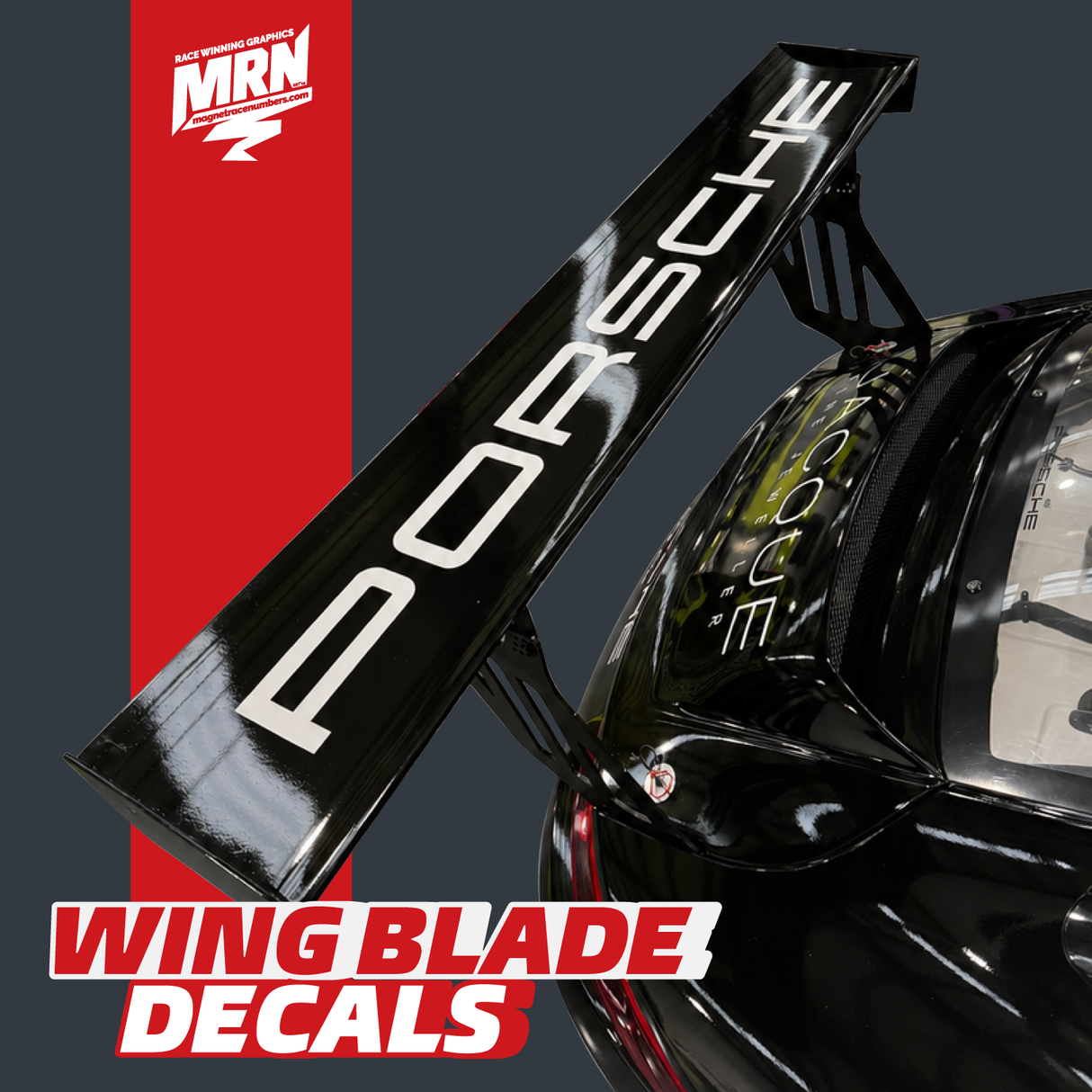Porsche Rear Wing Blade Decal