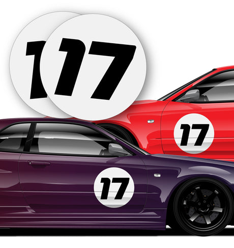 "Never Lift" Circle Racing Numbers customisable