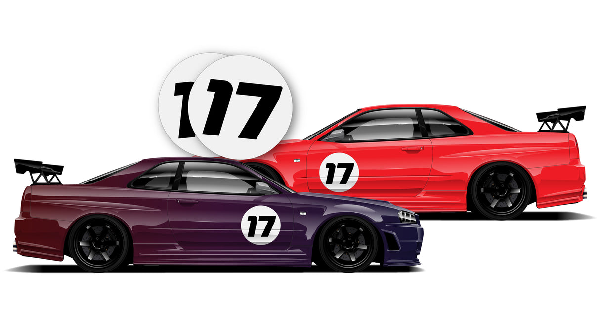 "Never Lift" Circle Racing Numbers customisable