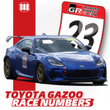 "Toyota Gazoo Racing" Number Boards