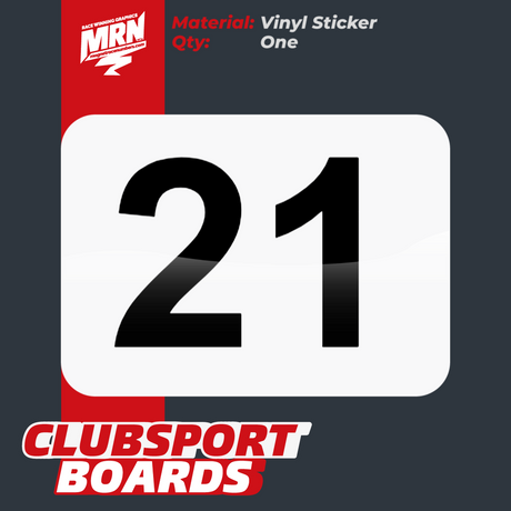 Clubsport Race Number Boards