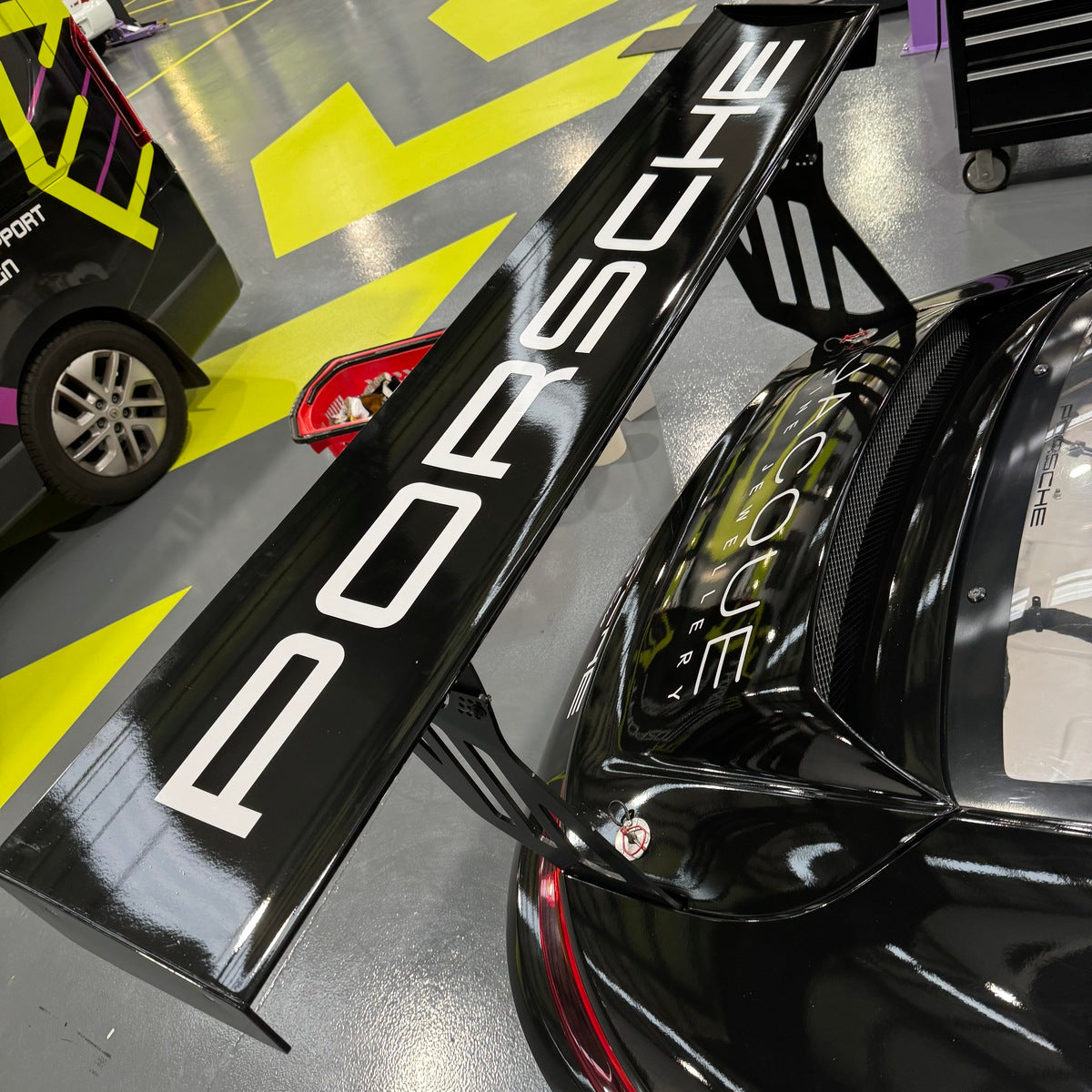Porsche Rear Wing Blade Decal – Magnet Race Numbers
