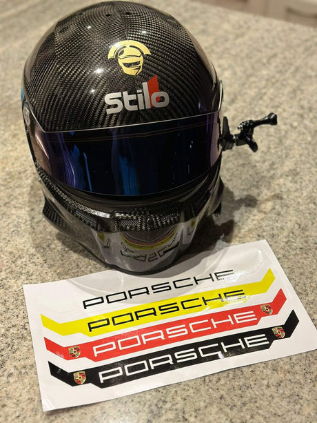 Porsche Helmet Visor Decal