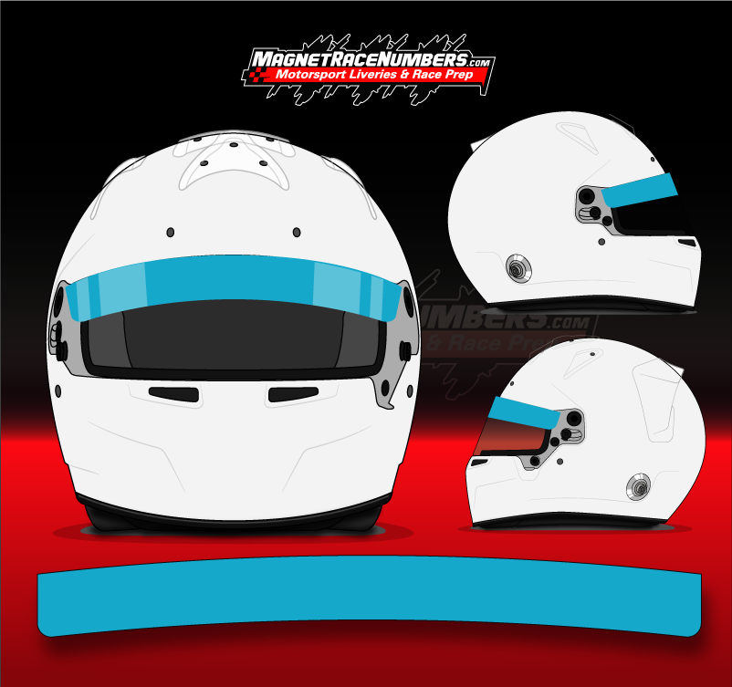 Motorsport Helmet Visor Sunshade Banners | ARAI, BELL, RACELID, STILO ...