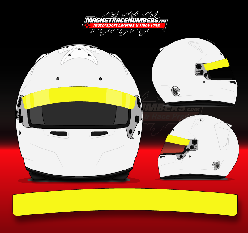 Blank Color Helmet Visor Sunstrip