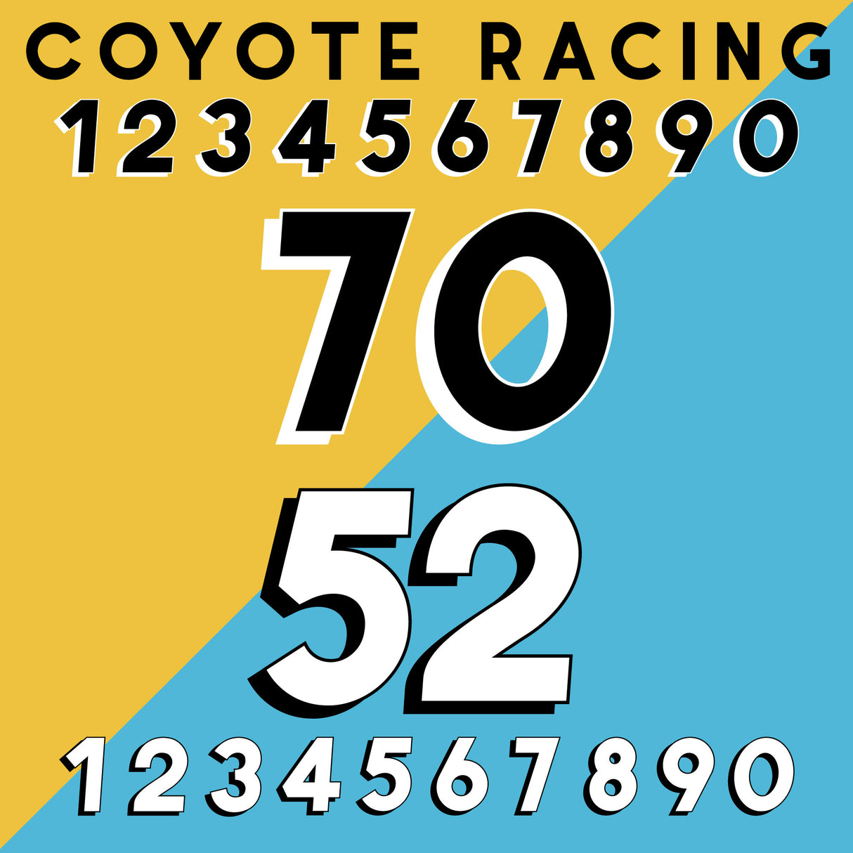 Coyote Racing Numbers - Pair