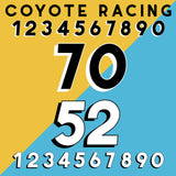 Coyote Racing Numbers - Pair