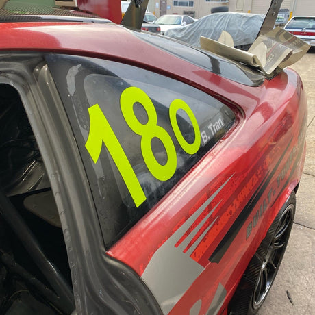 Fluoro Hi-Vis Yellow & Orange DayGlo Motorsport Race Numbers