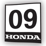 Honda Racing Numbers