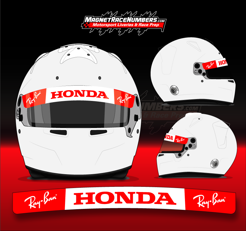 "Jenson Button - Honda" Helmet Visor Sunstrip