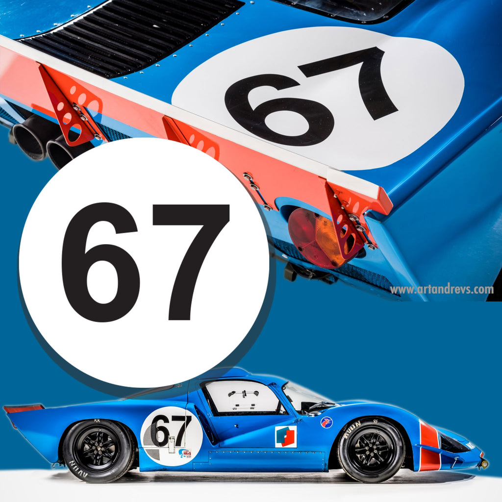 Gran Turismo Type 2 Racing Numbers Cards, Vinyl or Magnetic Numbers