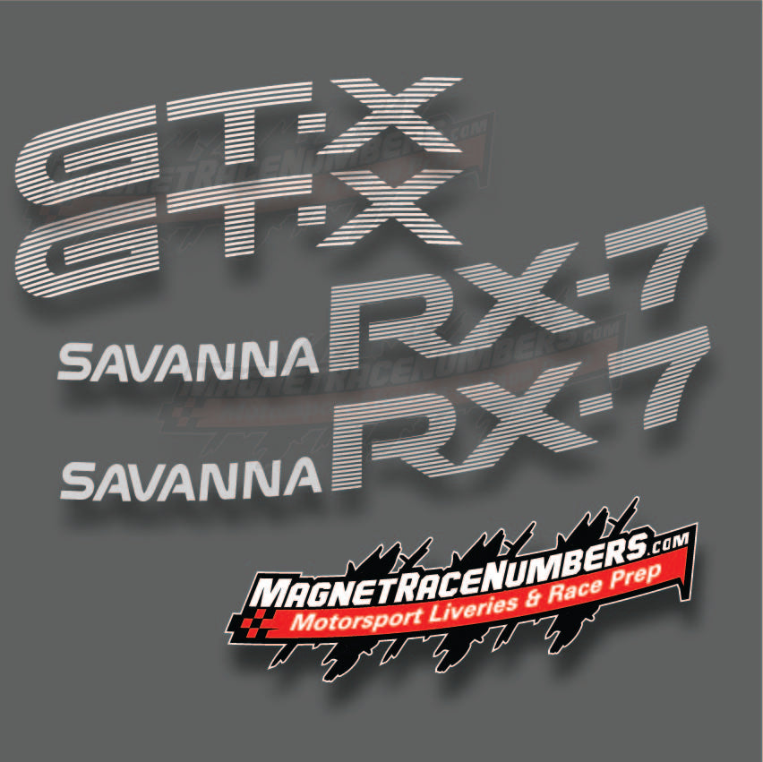 OE Mazda RX7 FC Savanna and GTX Decal Set Replica