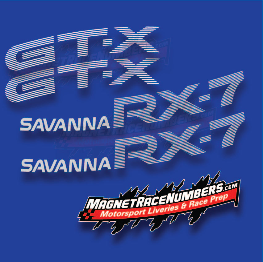 OE Mazda RX7 FC Savanna and GTX Decal Set Replica
