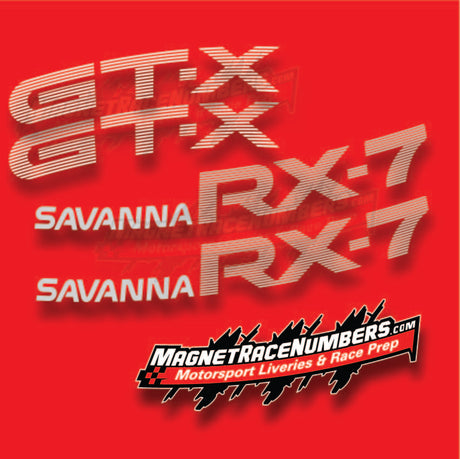 OE Mazda RX7 FC Savanna and GTX Decal Set Replica