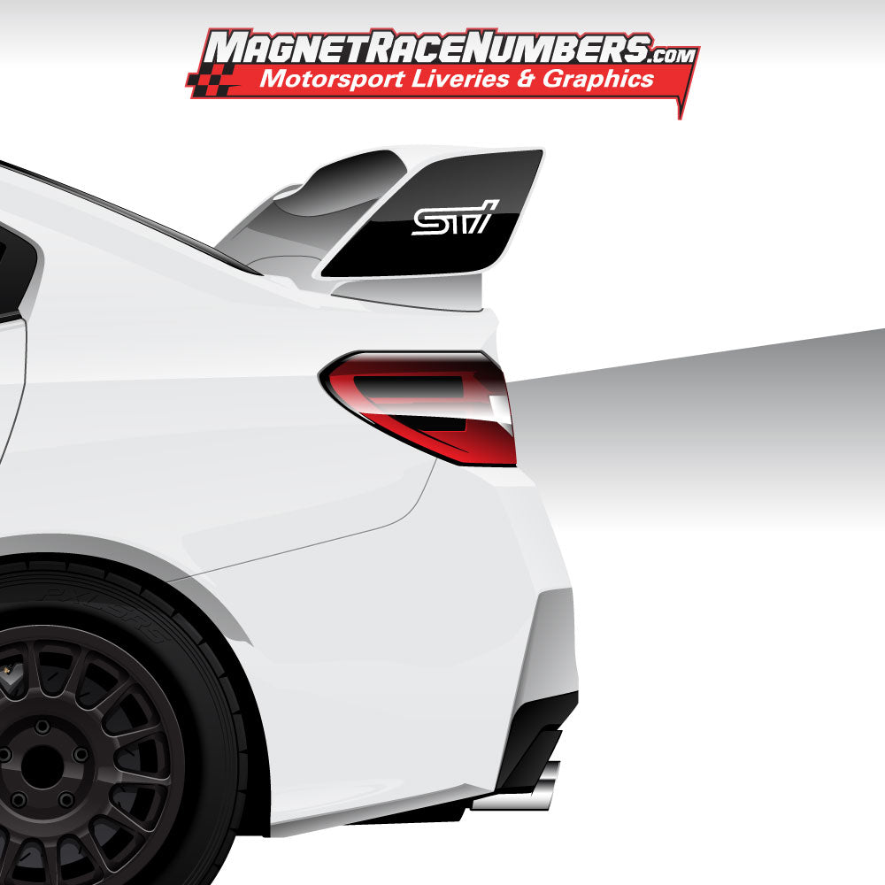 Subaru WRX STI - Wing End Plate Overlay Decal - 2015-2020