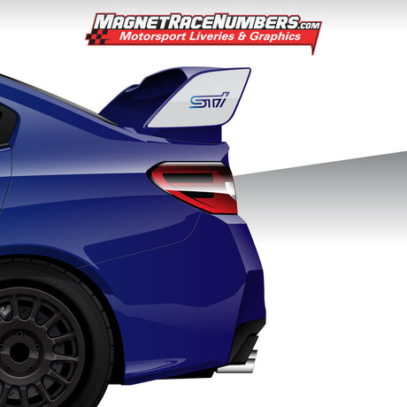 Subaru WRX STI - Wing End Plate Overlay Decal - 2015-2020