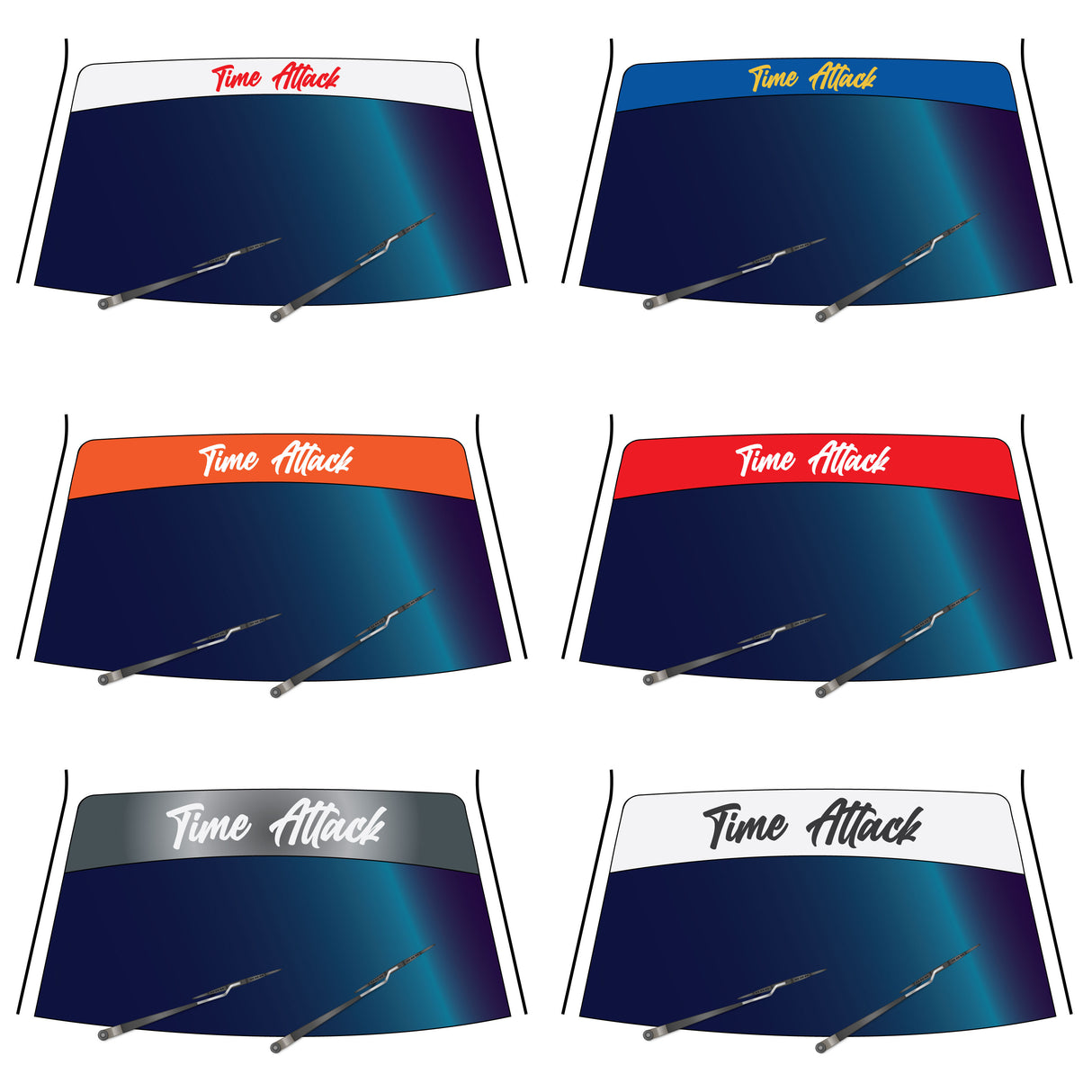 Time Attack Windscreen Banner - Handwriting Logo