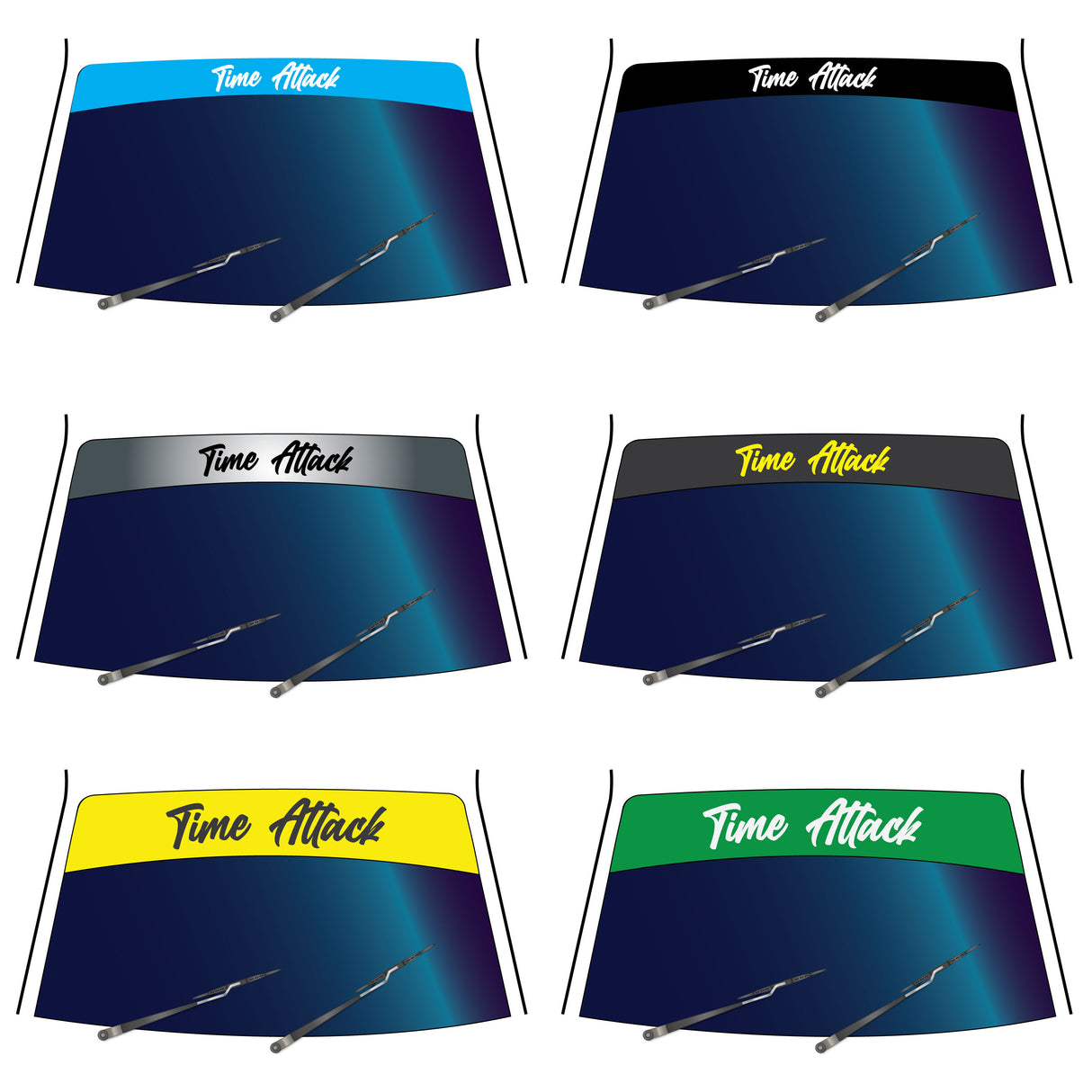 Time Attack Windscreen Banner - Handwriting Logo