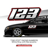 "Two Step" Racing Numbers