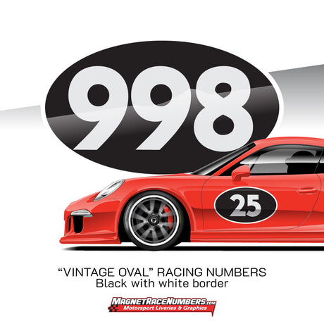 "Vintage" Black Oval Numbers